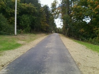 New trail section at Thompson Park, .4 of a mile